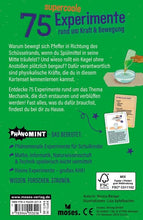 Load image into Gallery viewer, 75 Supercoole Experimente ''rund um Kraft & Bewegung''