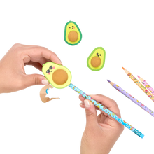 Lade das Bild in den Galerie-Viewer, Radiergummi- und Spitzer-Set „Avocado“