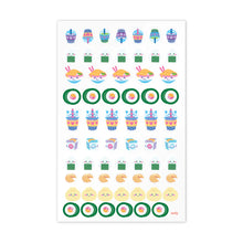 Load image into Gallery viewer, Mini Stickers, Ramen and Sushi