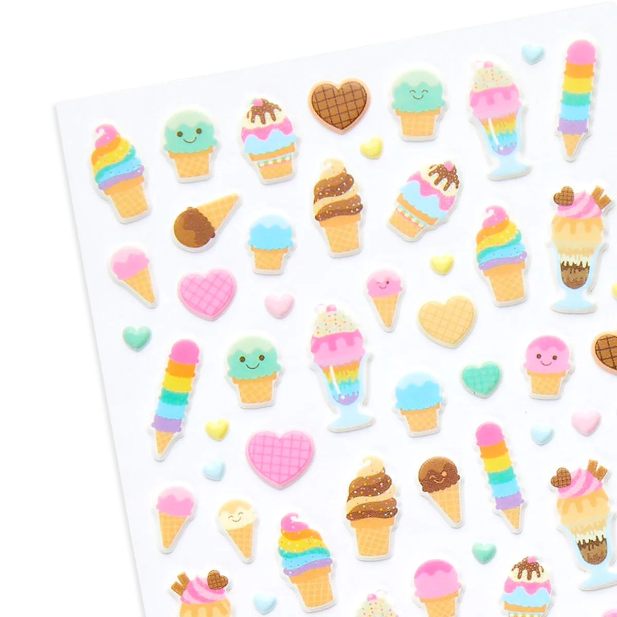 Mini Puffy Sticker, Eiscreme Traum