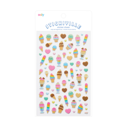 Mini Puffy Sticker, Eiscreme Traum
