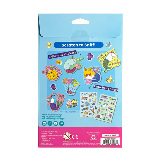 Scratch n' Sniff Aufkleber „Mer-Made to Party“