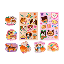 Load image into Gallery viewer, Scratch to Sniff Stickers ''Puppies and Peaches''