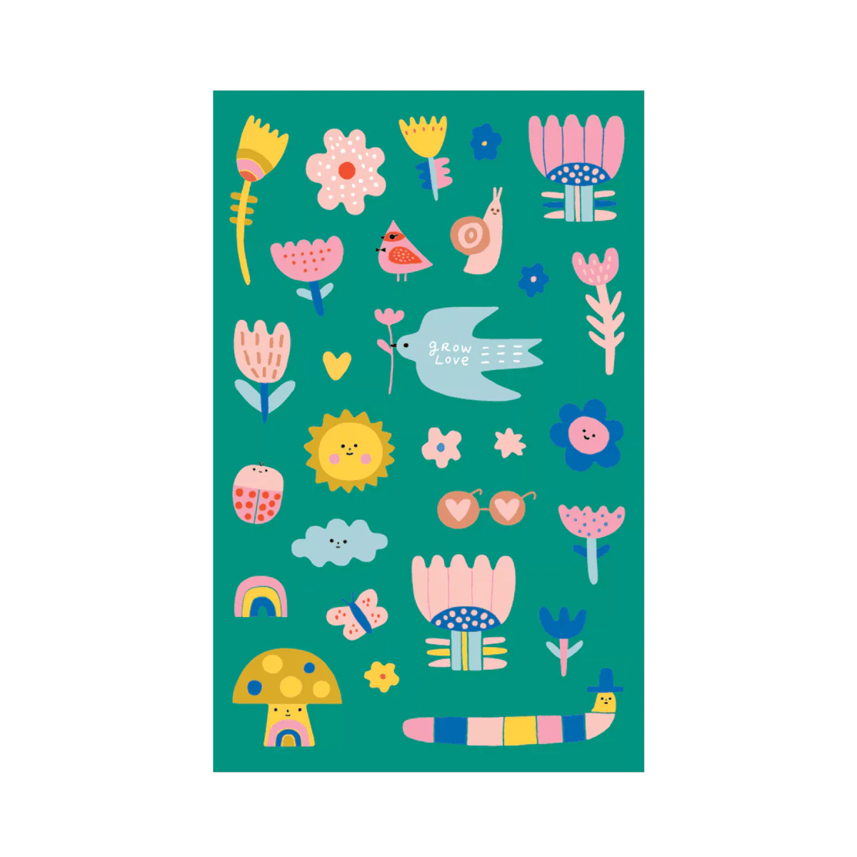 Stickers Set, Garden of Love