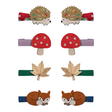 Load image into Gallery viewer, Mini Hair Clips, Autumn Woodland