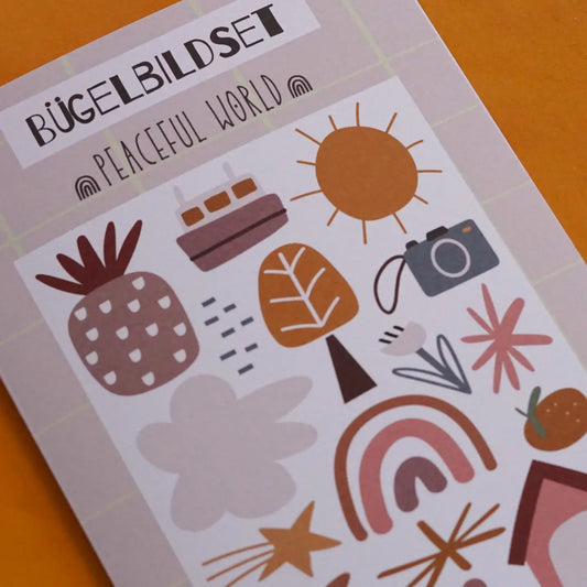 Bügelbild-Set, Friedliche Welt