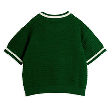Load image into Gallery viewer, Lizard Crochet Knit T Shirt Green, 100% GOTS Organic Cotton