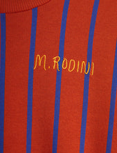 Lade das Bild in den Galerie-Viewer, Vertikal gestreiftes AOP Sweatshirt Rot, GOTS Bio-Baumwolle