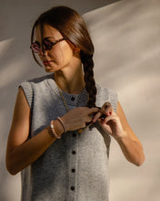 Load image into Gallery viewer, Kknekki Hair Tight ''Rosegold Glitter Powder Stripe''