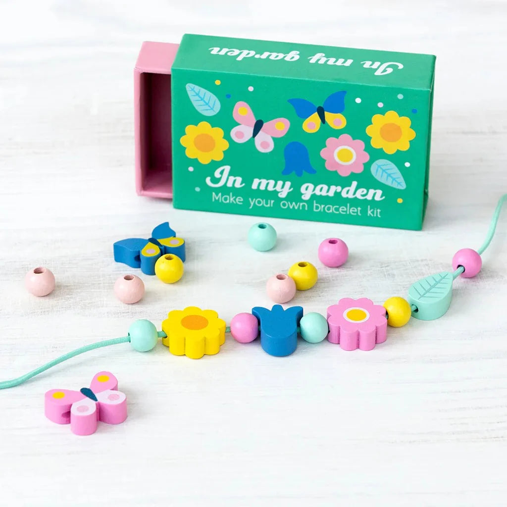 Wooden Bead Bracelet Kit, In my Garden