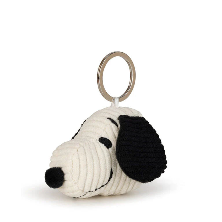Snoopy Keychain Corduroy Cream