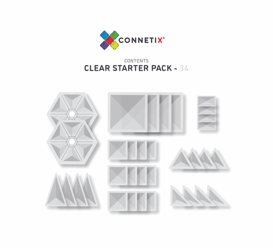 Connetix ''34 Piece Clear Starter Pack EU''