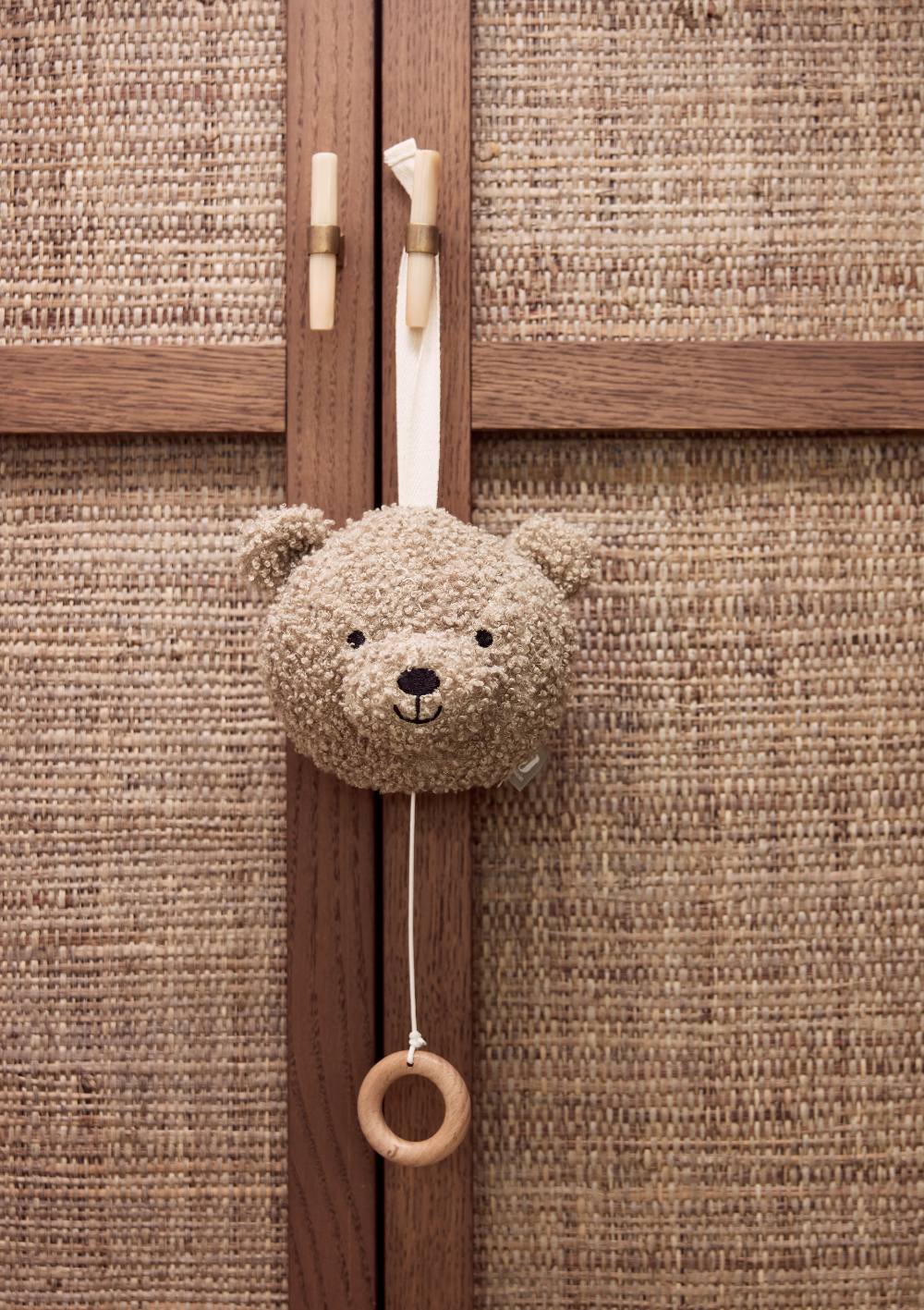 Musical Mobile, Teddy Bear Olive Green