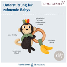 Lade das Bild in den Galerie-Viewer, Wooden Teether Rattle, Monkey
