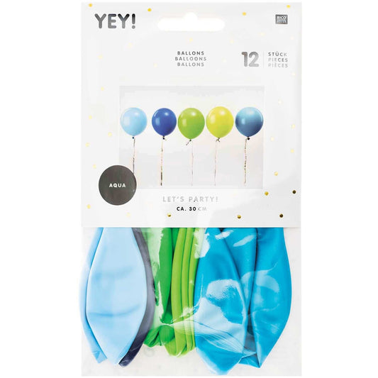 Aqua-Ballons, matt 30 cm, 12er-Set