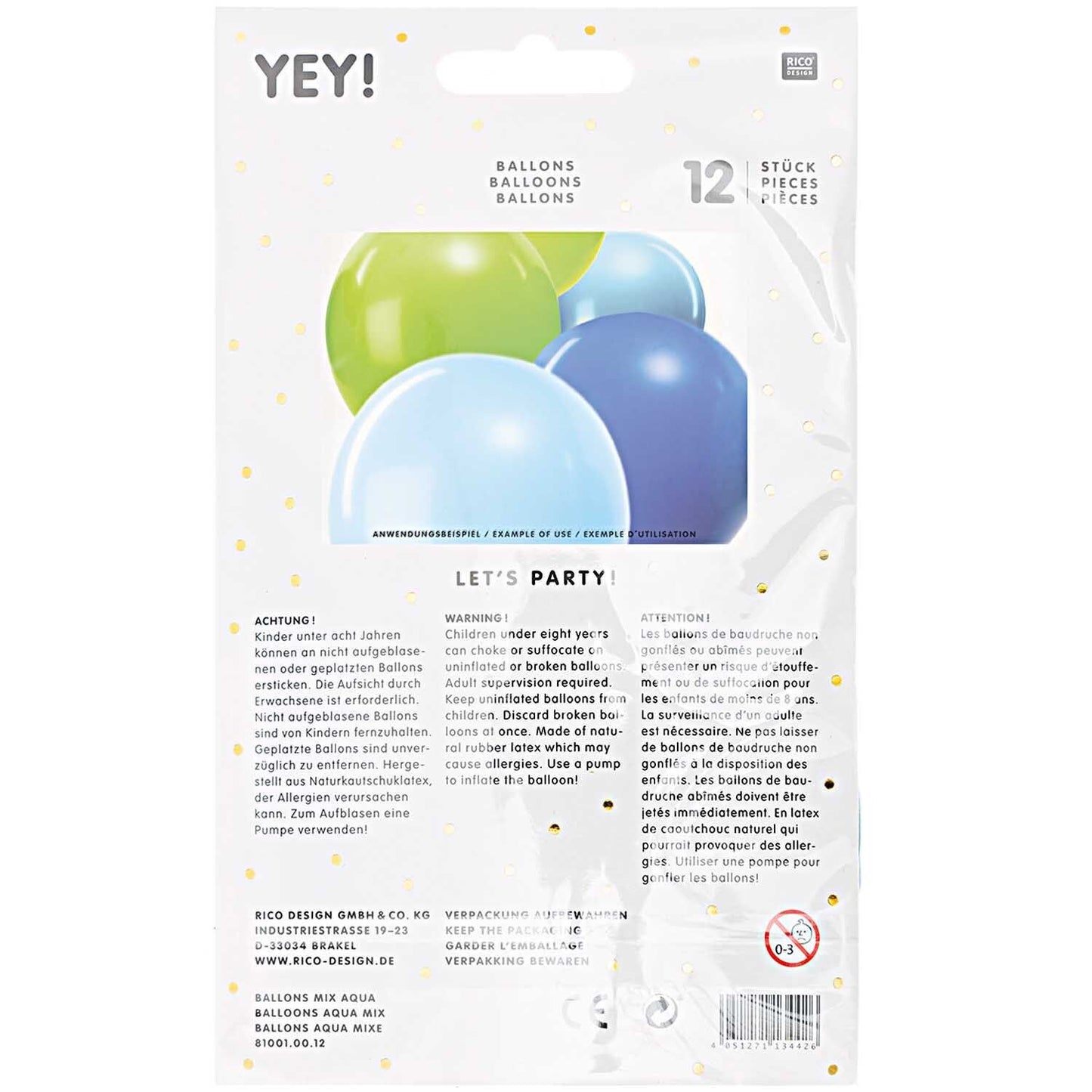 Aqua-Ballons, matt 30 cm, 12er-Set