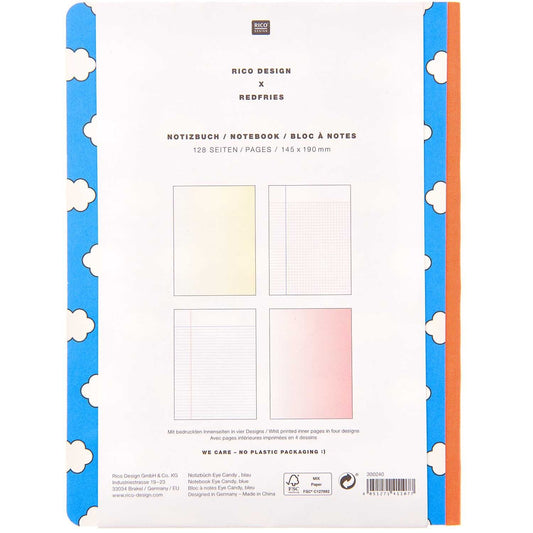 Rico Design x Red Fries Notizbuch, Wolken