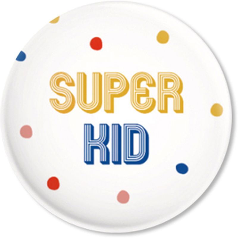 Knopf „Super Kid“, gepunktet