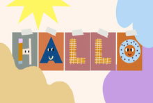 Lade das Bild in den Galerie-Viewer, Buchstaben-Postkarte, A - Z