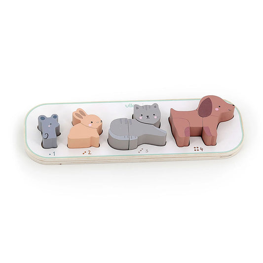Kleinkind-Puzzle, vier Tiere