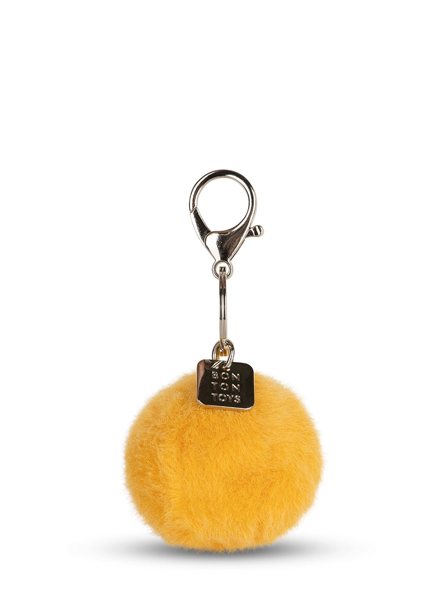 Smiley ECO Fuzzy Keychain, Yellow