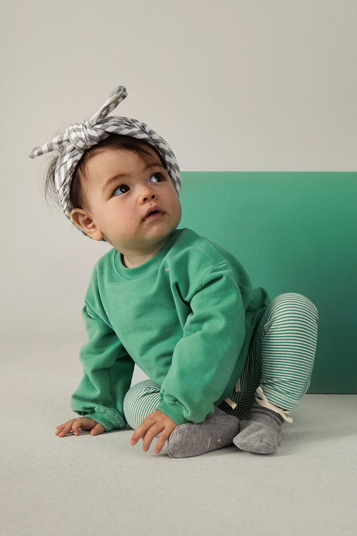 Baby Leggings ''Blue Grey'' GOTS Organic Cotton