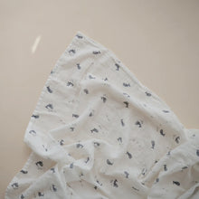 Load image into Gallery viewer, Swaddle Organic Muslin Cloth, Whales