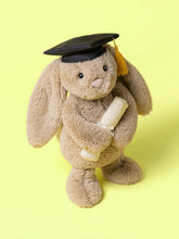 Load image into Gallery viewer, Jellycat Bashful Bunny in Graduation Outfit, Soft Toy