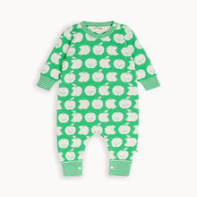 Load image into Gallery viewer, Knit Playsuit ''Green Apple'', GOTS 80/86 - 12/18 Months