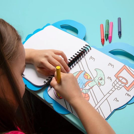 OMY Colouring & Stickers Book, Dino