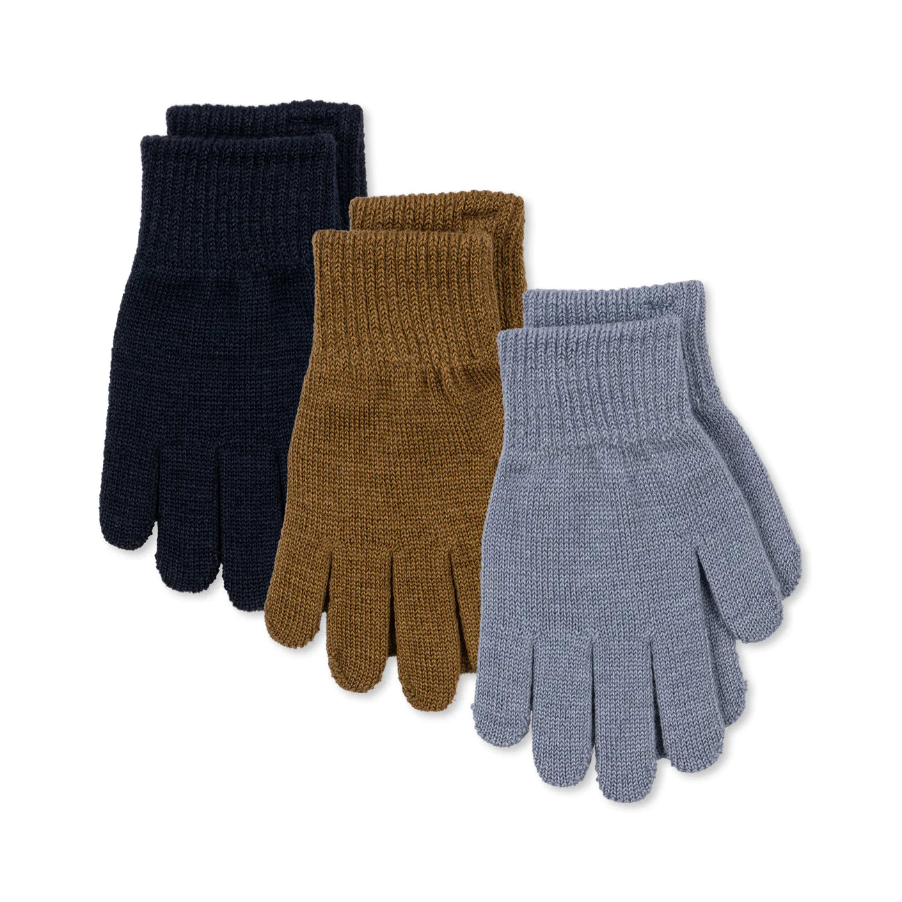 Konges Sløjd Filla-Handschuhe Shitake Storm Naval 3er-Set
