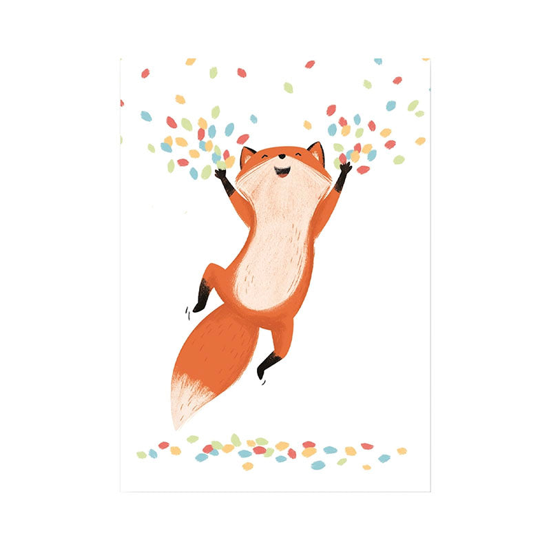 Postcard, Fox Confetti