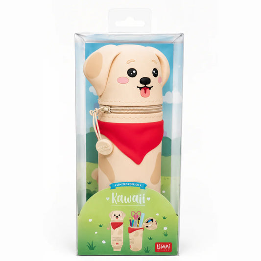 Legami, 2-in-1 Soft Pencil Case, Golden Dog, Limited Edition