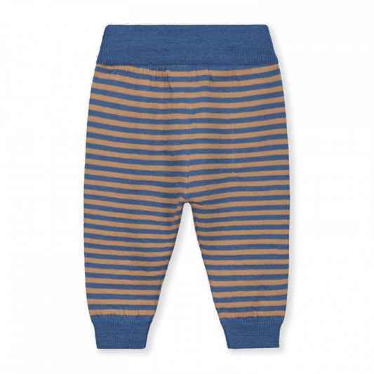 Merino Strick Baby Leggings „Blauer Mond“ 6 - 12 Monate / 68 - 80