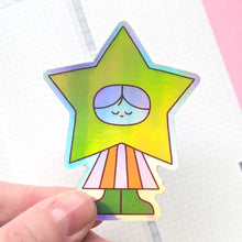 Load image into Gallery viewer, Vinyl Sticker, Holographic Star Friend Sticker