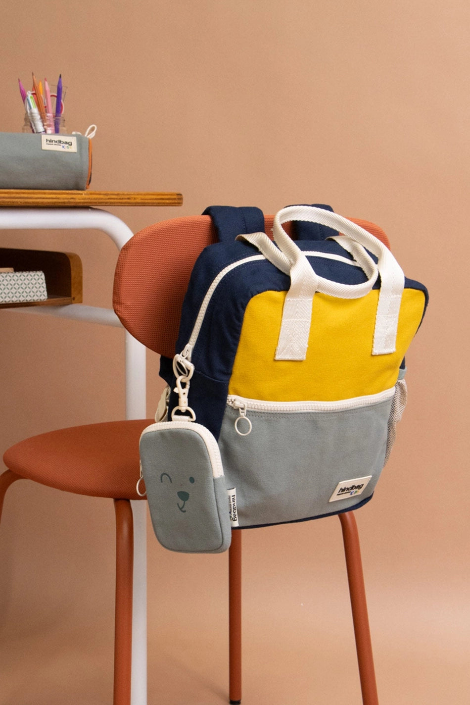 Children's Arthur Backpack, Tricolour Saffron