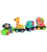 Load image into Gallery viewer, Wooden Animal Train