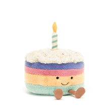 Load image into Gallery viewer, Jellycat Amuseables Rainbow Birthday Cake, Soft Toy