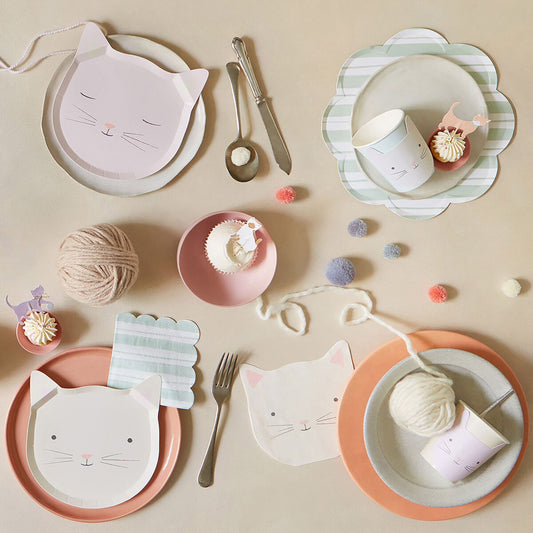 Katzenservietten, Set mit 16 Stück