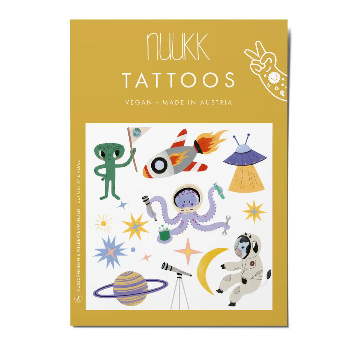 Nuukk Organic Temporäre Tattoos, Weltraum