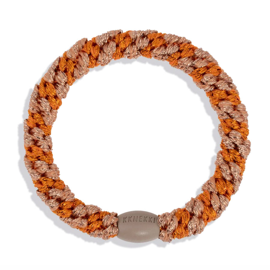 Kknekki Haarband ''Orange Rosenholz Glitzerstreifen''