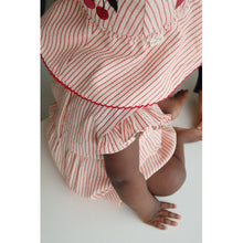 Load image into Gallery viewer, Ellie Frill Romper ''Amour Stripe'' 74 / 9 Months