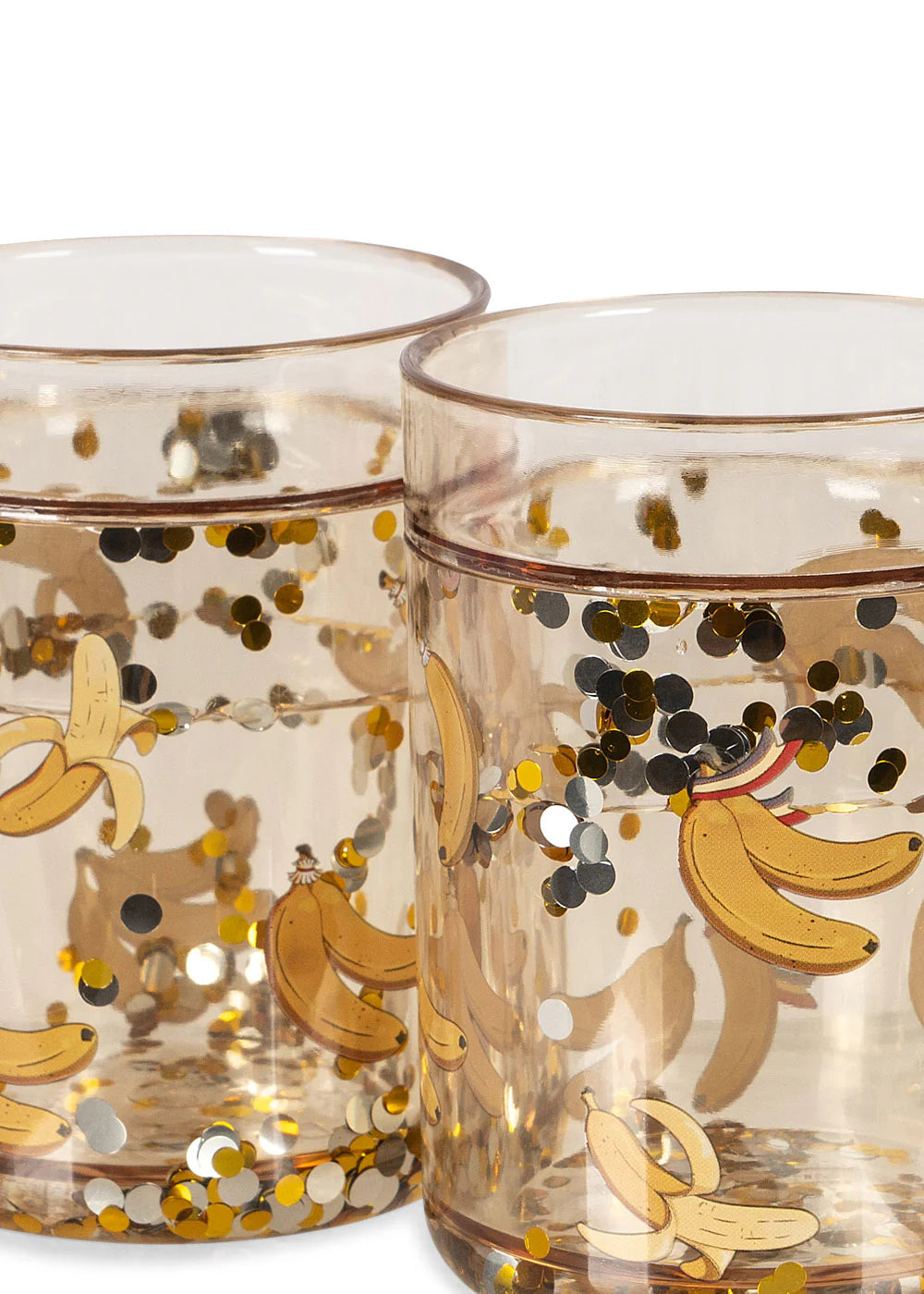 Glitter Cups, 2 Pack, Let's Go Bananas