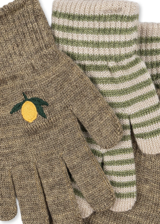 Filla Gloves ''Lemon Stripe'' Set of 2, Various Sizes