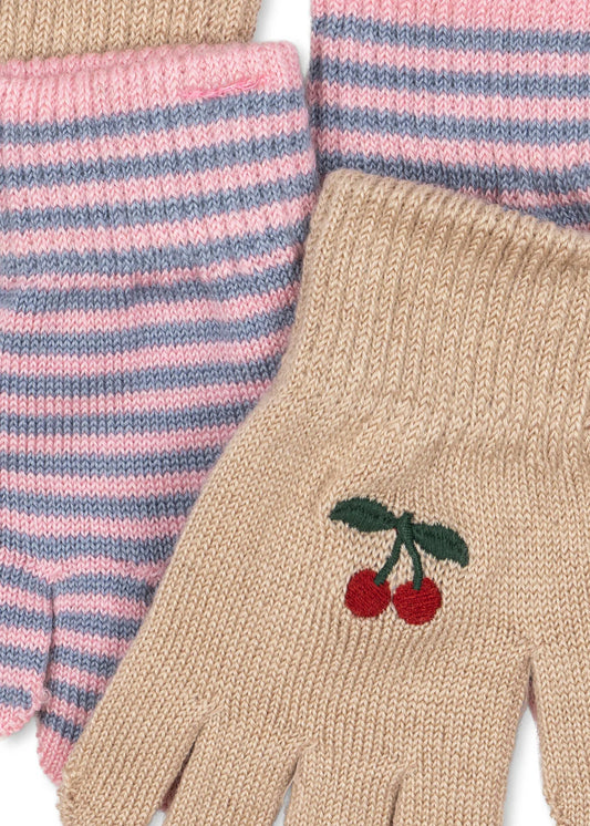 Filla Gloves ''Cherry Stripe'' Set of 2, Various Sizes