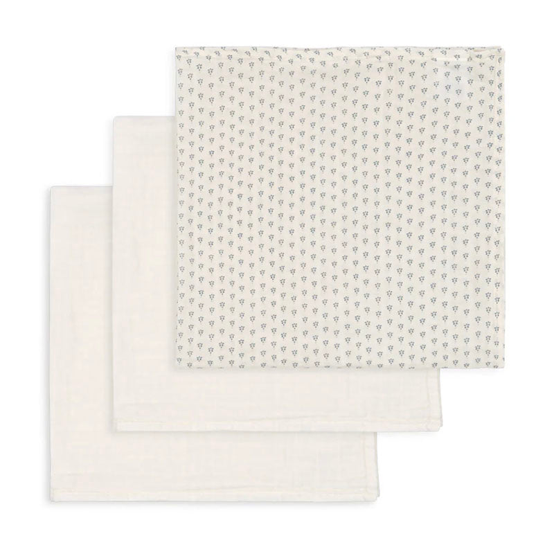 Muslin Cloth 3 Pack, Punto Blu