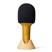 Load image into Gallery viewer, LaLarma Glitter Groove Microphone, Gold