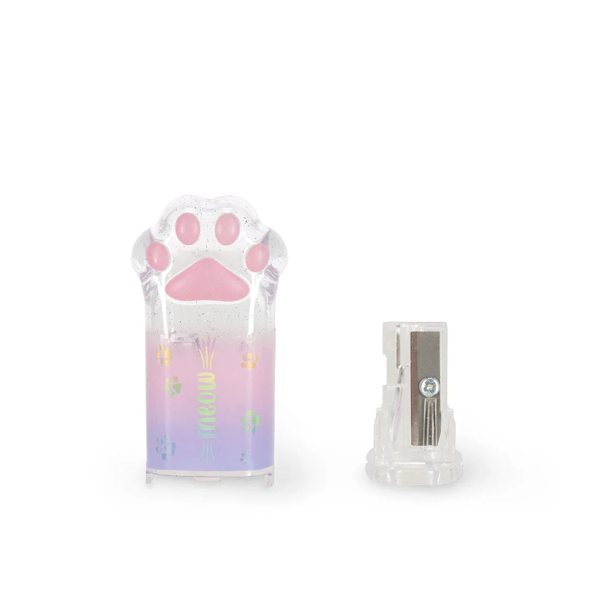 Legami Pencil Sharpener, Meow Transparent
