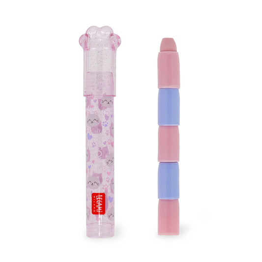 Legami Stackable Erasers, Meow