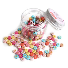 Load image into Gallery viewer, Letters Bead Jar, Warm Colours